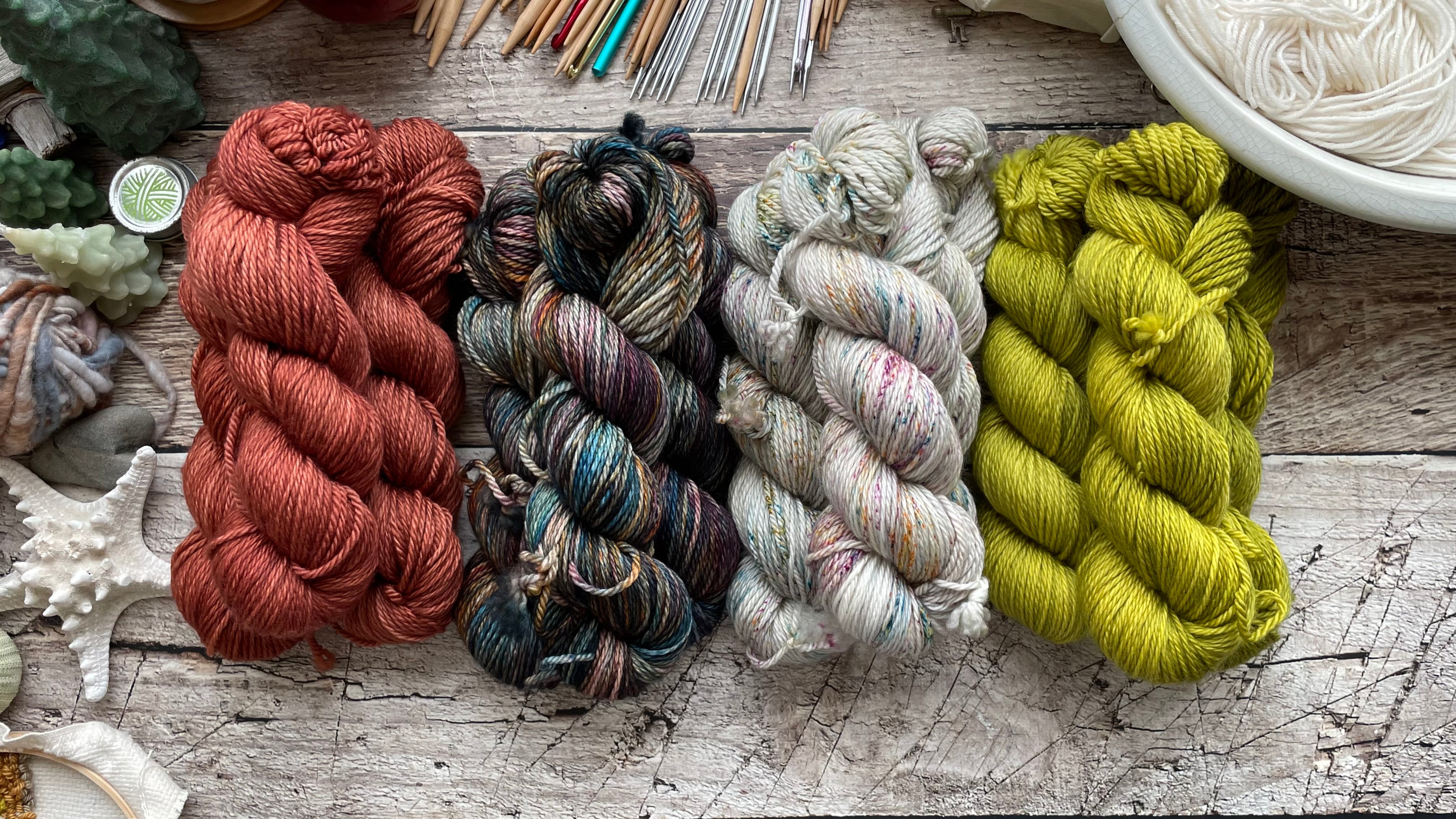 Indie dyed wool yarn retailer lot